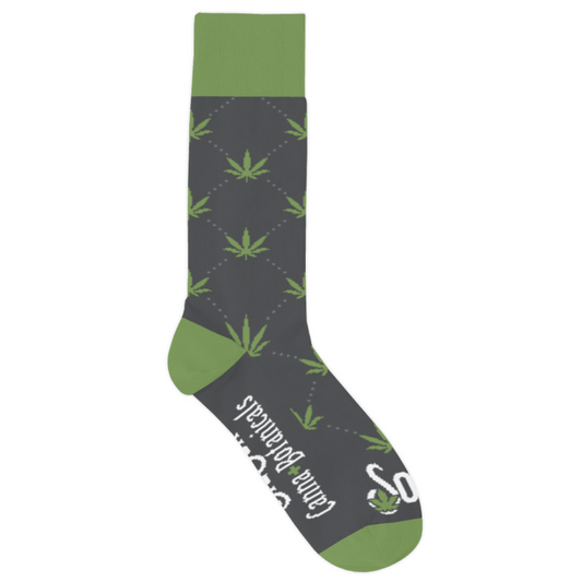 Weed Argyle Sock